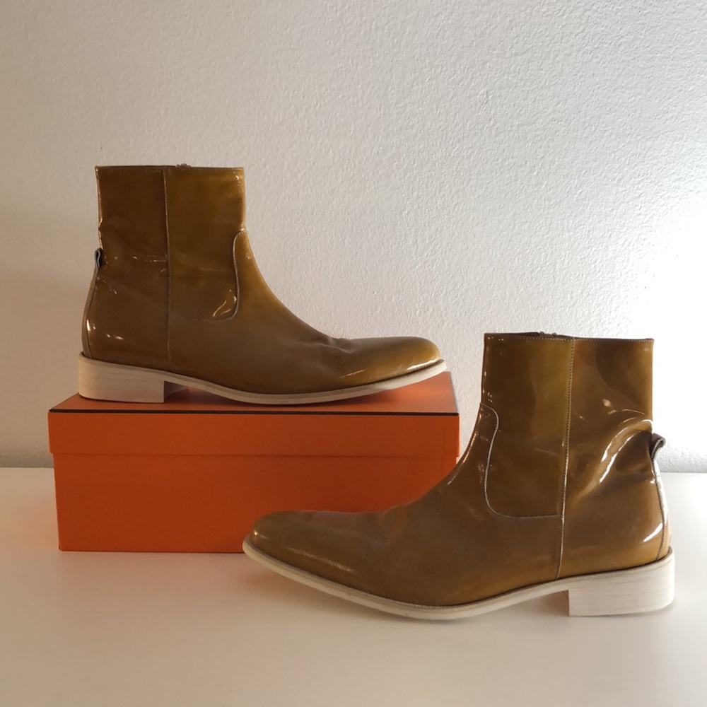 Alessandro Dell’ Aqua Patent Leather Boots
